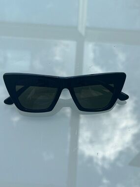 Electric “Noli” Black Angular Cat-Eye Sunglasses